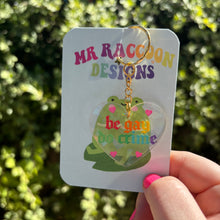 Load image into Gallery viewer, Be Gay Keychain