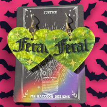 Load image into Gallery viewer, Green Feral Dangles