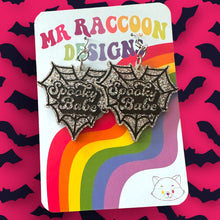 Load image into Gallery viewer, Sparkly Spooky Babe Dangles