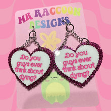 Load image into Gallery viewer, Pink Thoughts Dangles
