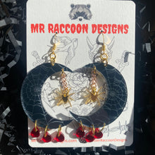 Load image into Gallery viewer, Webbed Moon Dangles