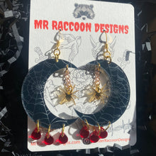 Load image into Gallery viewer, Webbed Moon Dangles