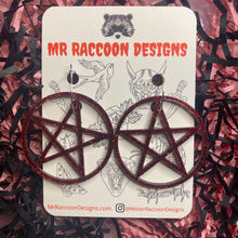 Load image into Gallery viewer, Pentagram Hoops - Various Colours