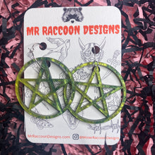 Load image into Gallery viewer, Pentagram Hoops - Various Colours