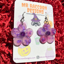 Load image into Gallery viewer, Jacaranda Filled Flower Dangles