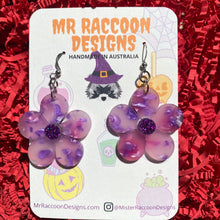 Load image into Gallery viewer, Jacaranda Filled Flower Dangles
