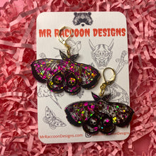 Load image into Gallery viewer, Death Moth Dangles - Glitter Colours