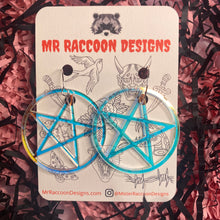 Load image into Gallery viewer, Pentagram Hoops - Various Colours