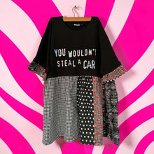 Load image into Gallery viewer, You Wouldn’t Steal a Collage T-Shirt Dress 3XL
