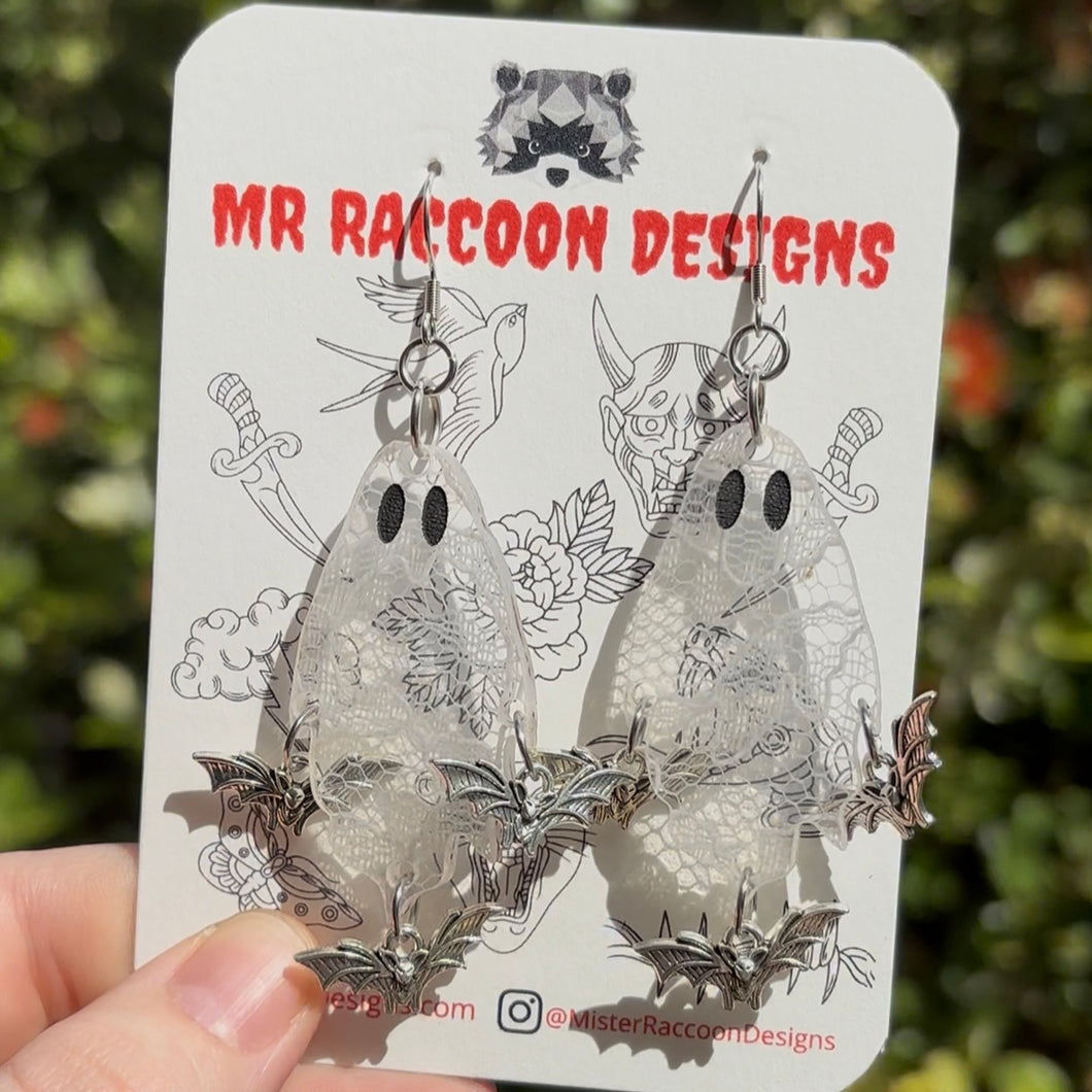 Batty Ghost Dangles