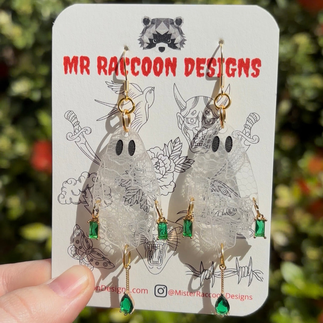 Green Sparkles Dangles