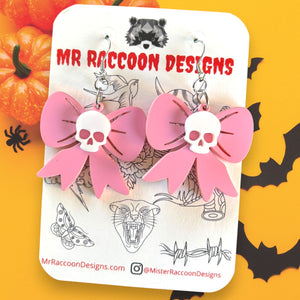 Skull Bow Dangles