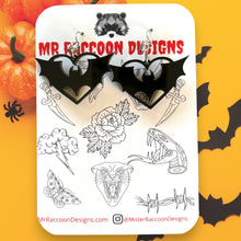 Load image into Gallery viewer, 3D Bat Heart Dangles

