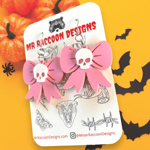 Skull Bow Dangles