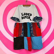 Load image into Gallery viewer, Loded Diper Collage T-Shirt Dress Small
