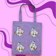 Load image into Gallery viewer, Flower Ghost Tote
