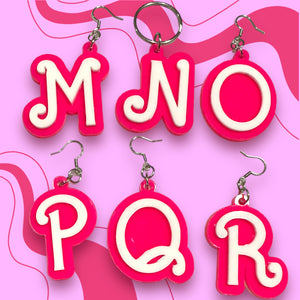 Plastic Letter Keychain