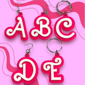 Plastic Letter Keychain