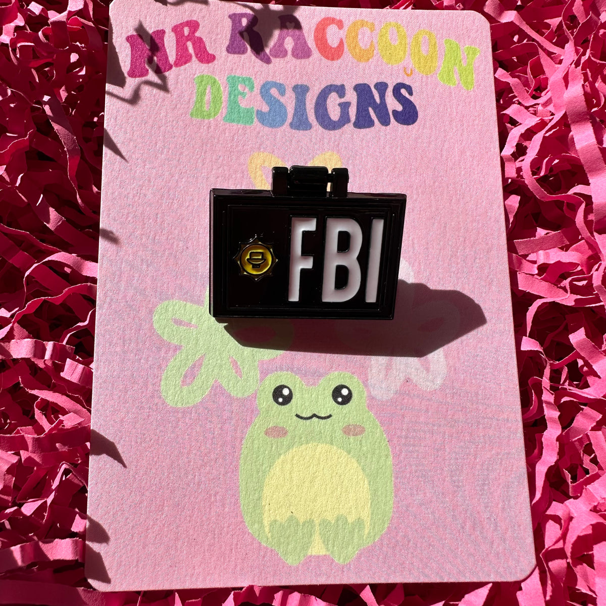 Your Favourite Agent Pin – Mr Raccoon Designs