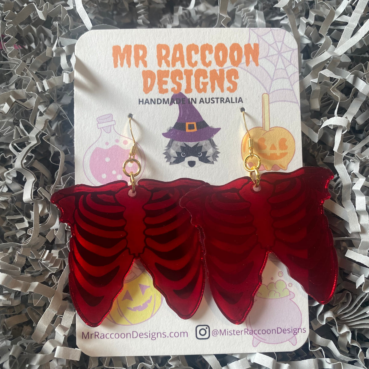 Mirrored Rib Dangles – Mr Raccoon Designs
